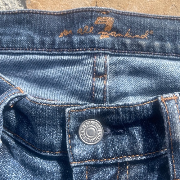 7 For All Mankind Womens Indigo Wash Bootcut Jeans (Size 25) - Picture 2 of 8